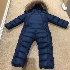 Kids down snowsuit